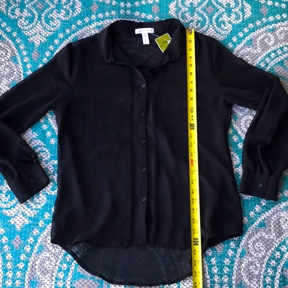 NWT Ambiance Apparel Sheer Blouse - Picture 8 of 9